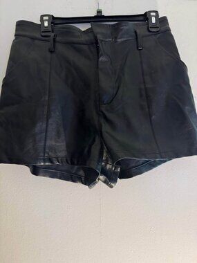 Altar’d State size L woman’s shorts black faux leather with pockets
